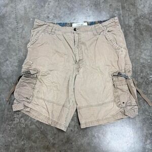 Y2K Urban Pipeline Tan Cargo Shorts Size 38